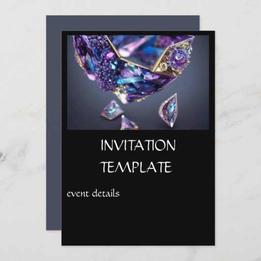 Invitations de la soirée Diamond Jewels (Devant / Derrière)