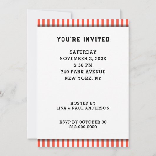 Invitations de la soirée électorale (Dos)