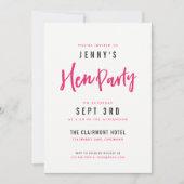 Invitations de la soirée Hot Pink (Devant)