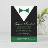 Invitations de la soirée moderne de Tuxedo Black a (Debout devant)
