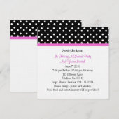 Invitations de la soirée papillon Polka Dot (Devant / Derrière)
