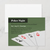 Invitations de la soirée Poker (Devant / Derrière)