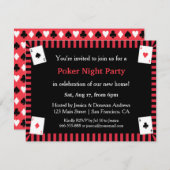 Invitations de la soirée Poker (Devant / Derrière)