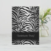 Invitations de la soirée Silver Zebra Bachelorette (Debout devant)