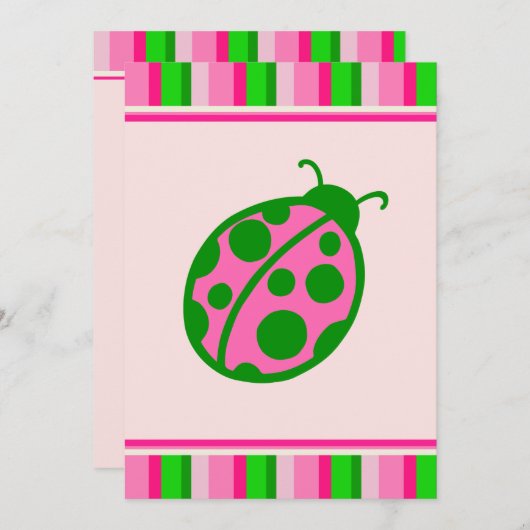 Invitations de Ladybug (Devant / Derrière)