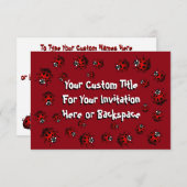 Invitations de Ladybug personnalisées Red Ladybug (Devant / Derrière)