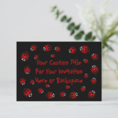 Invitations de Ladybug personnalisées Red Ladybug  (Debout devant)