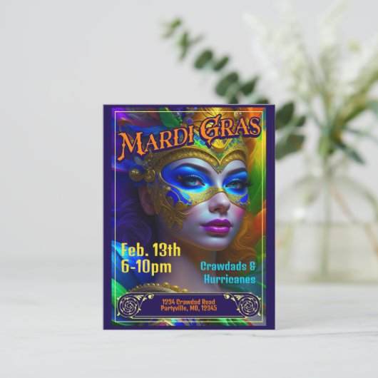 Invitations de l'affiche de Mardi Gras (Debout devant)