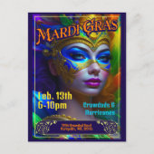 Invitations de l'affiche de Mardi Gras (Devant)