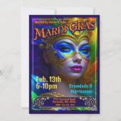 Invitations de l'affiche de Mardi Gras (Devant)