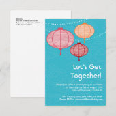 Invitations de lampion de réception en plein air (Devant / Derrière)