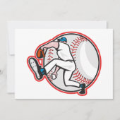 Invitations de lanceur de baseball (Devant)