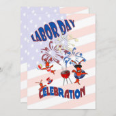 Invitations de langoustes du jour du travail (Devant / Derrière)