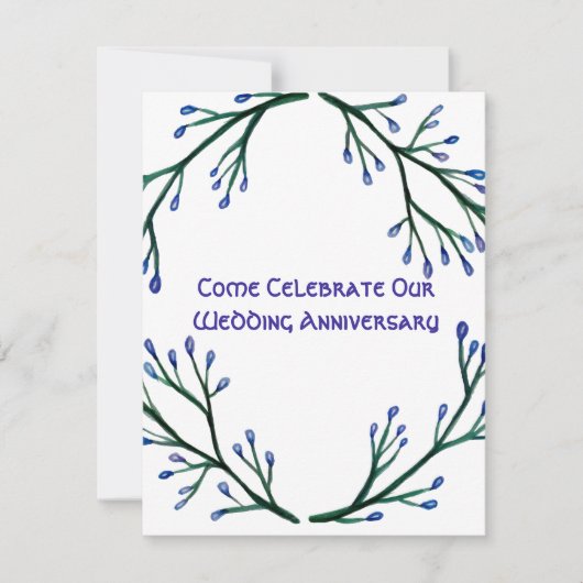 Invitations de l'anniversaire botanique (Devant)