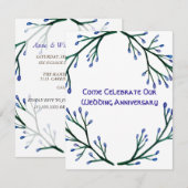 Invitations de l'anniversaire botanique (Devant / Derrière)