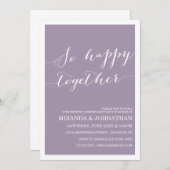 Invitations de l'anniversaire du Mariage de lavand (Devant / Derrière)