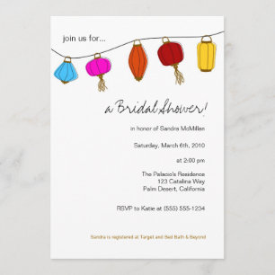 Invitations de lanternes chinoises 5x7