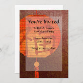 Invitations de lanternes papier (Devant / Derrière)