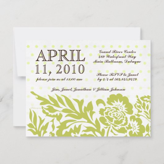 Invitations de lapin au chocolat (Dos)