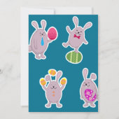 Invitations de lapins de Pâques (Devant)