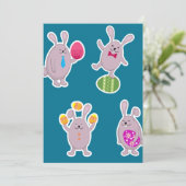 Invitations de lapins de Pâques (Debout devant)