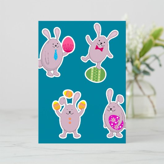 Invitations de lapins de Pâques