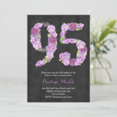 invitations de lavande 95e anniversaire, invitatio (Debout devant)