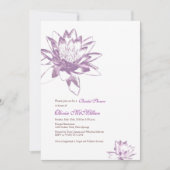 Invitations de Lavender Water Lily (Devant)