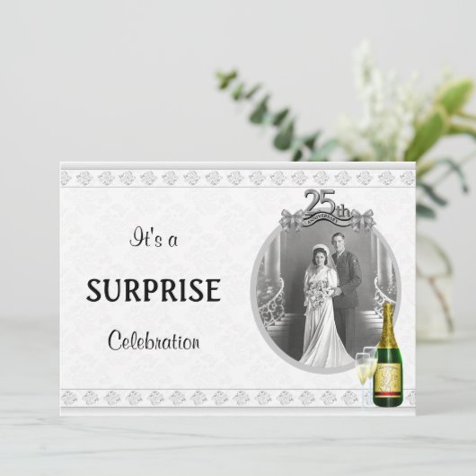 Invitations de l'Elégant Silver 25th Anniversary P (Debout devant)