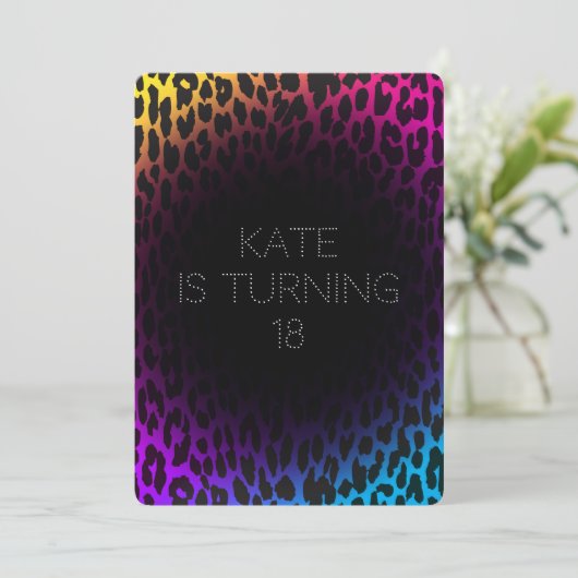 Invitations de léopard arc-en-ciel (Debout devant)