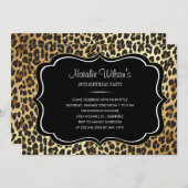 Invitations de Leopard Poster de animal (Devant / Derrière)