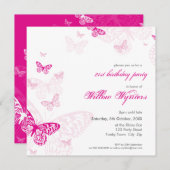 INVITATIONS DE L'ÉVÉNEMENT SPÉCIAL :: papillons 1S (Devant / Derrière)