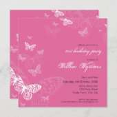 INVITATIONS DE L'ÉVÉNEMENT SPÉCIAL :: papillons 2S (Devant / Derrière)