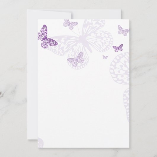 INVITATIONS DE L'ÉVÉNEMENT SPÉCIAL :: papillons 3P (Dos)