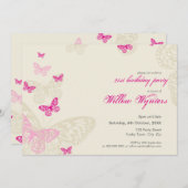 INVITATIONS DE L'ÉVÉNEMENT SPÉCIAL :: papillons 4L (Devant / Derrière)