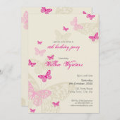 INVITATIONS DE L'ÉVÉNEMENT SPÉCIAL :: papillons 4P (Devant / Derrière)