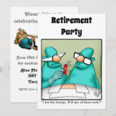 Invitations de l'Humour de retraite Médicale amusa (Devant / Derrière)