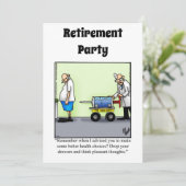 Invitations de l'Humour de retraite Médicale amusa (Debout devant)