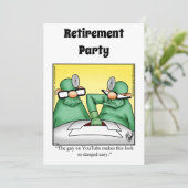Invitations de l'Humour de retraite Médicale amusa (Debout devant)