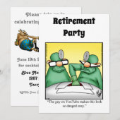 Invitations de l'Humour de retraite Médicale amusa (Devant / Derrière)