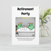 Invitations de l'Humour de retraite Médicale amusa (Debout devant)