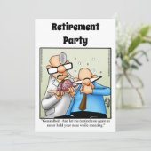 Invitations de l'Humour de retraite Médicale amusa (Debout devant)