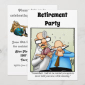 Invitations de l'Humour de retraite Médicale amusa (Devant / Derrière)