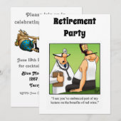 Invitations de l'Humour de retraite Médicale amusa (Devant / Derrière)