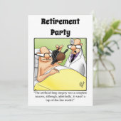 Invitations de l'Humour de retraite Médicale amusa (Debout devant)