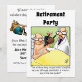 Invitations de l'Humour de retraite Médicale amusa (Devant / Derrière)
