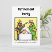 Invitations de l'Humour de retraite Médicale amusa (Debout devant)