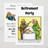 Invitations de l'Humour de retraite Médicale amusa (Devant / Derrière)