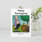 Invitations de l'Humour de Thanksgiving "Spectickl (Debout devant)