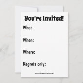 Invitations de l'Humour de Thanksgiving "Spectickl (Dos)